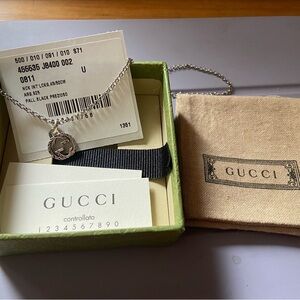 Gucci Interlocking G pendant necklace sterling silver